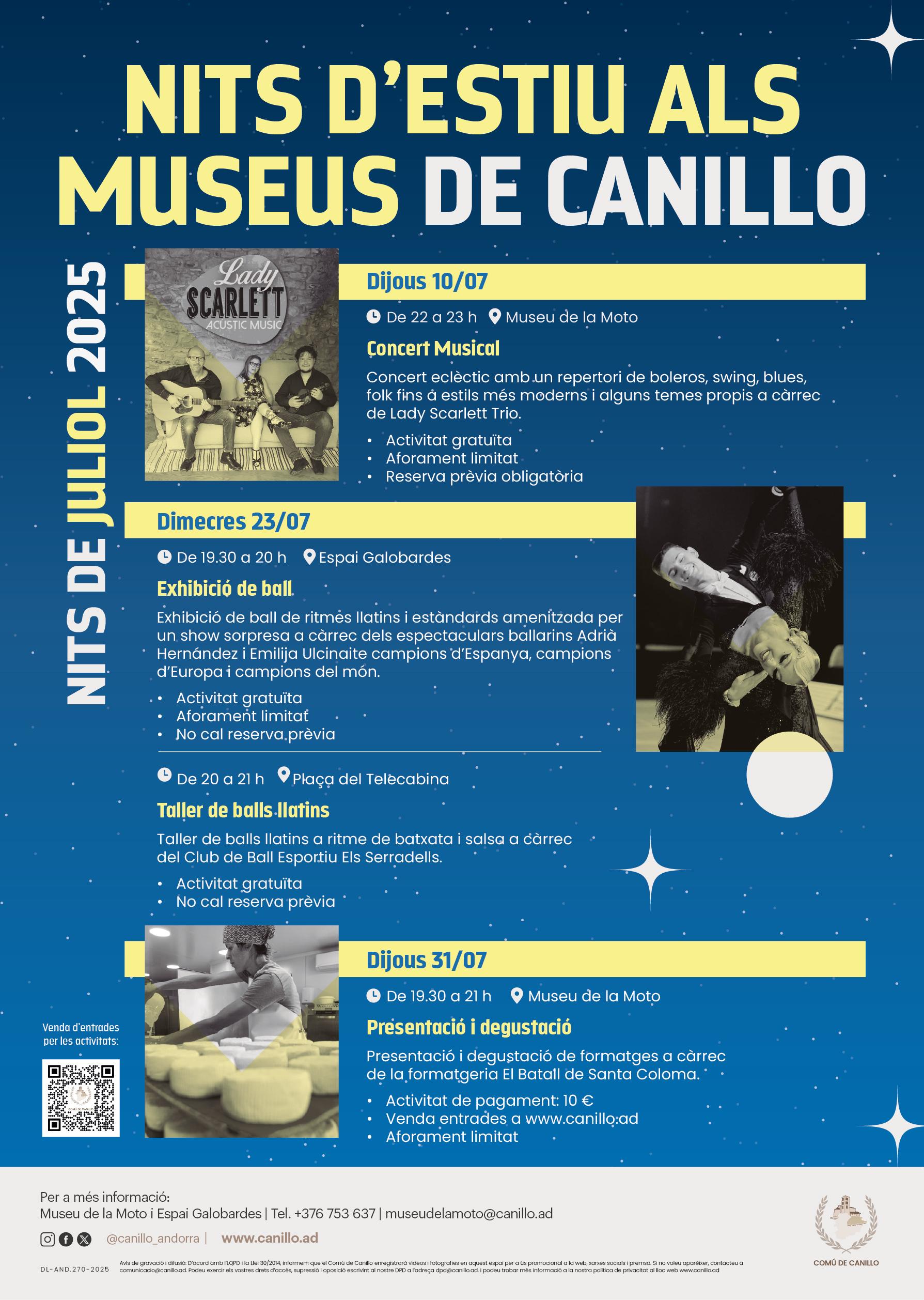 Nits d'estiu als museus juliol