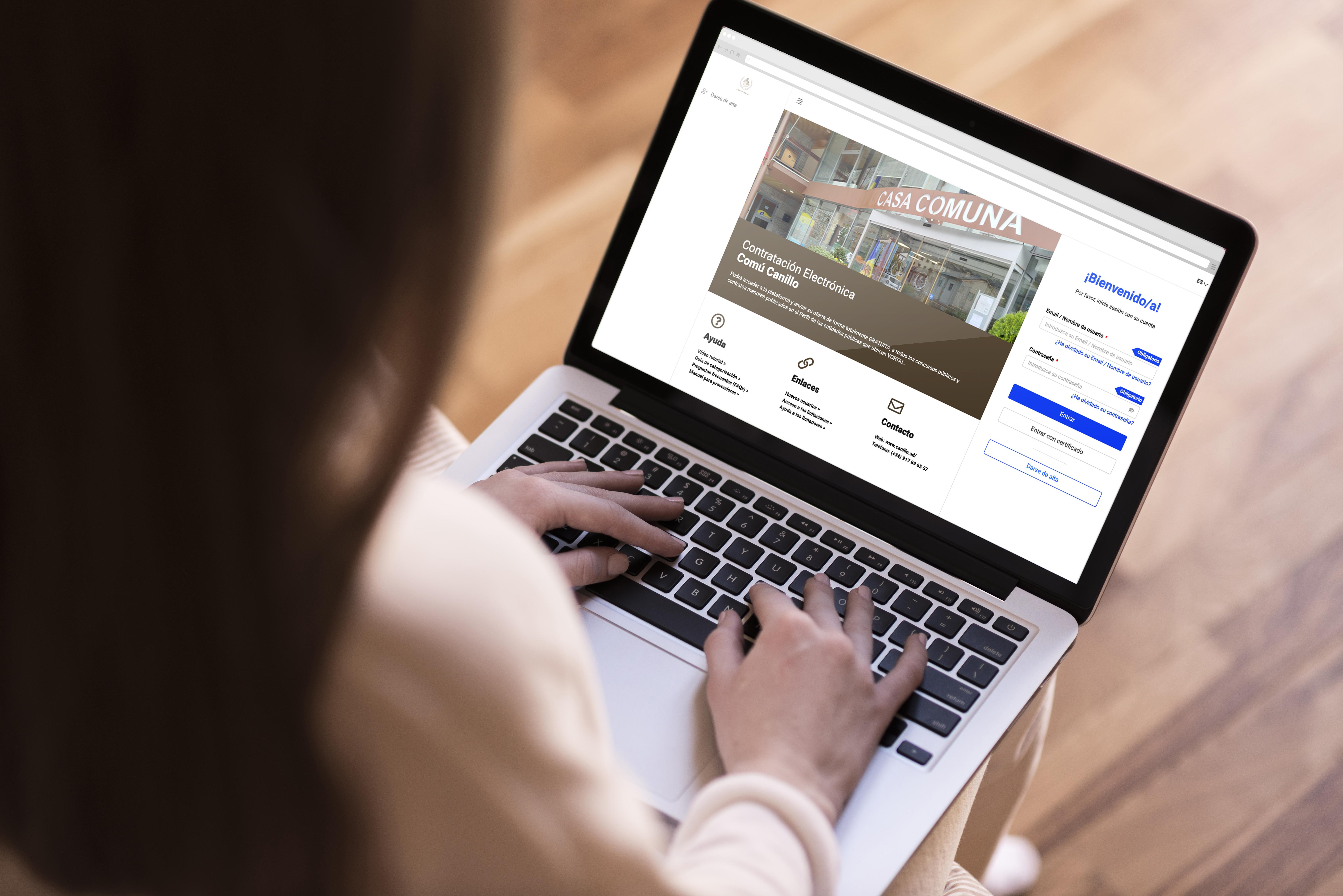 mockup plataforma vortal web